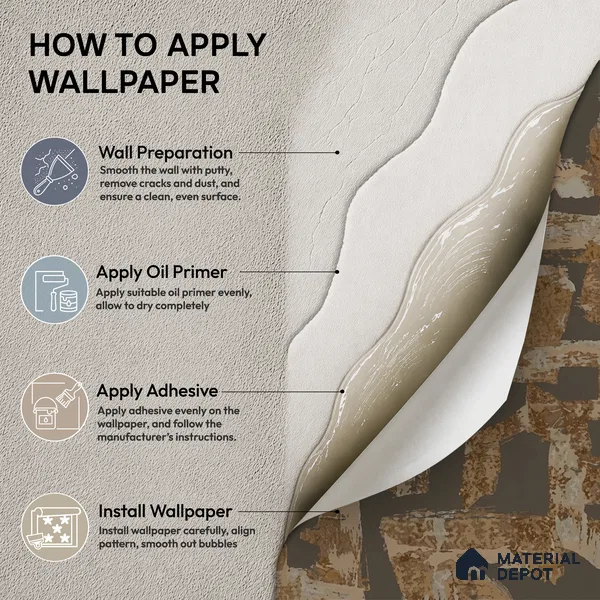 74066-5 | Brown & Copper Weathered Patchwork Patterned Wallpaper - 5 Meter x 42 Inches, 57 Sq. Ft. (Min. 15% Wastage)