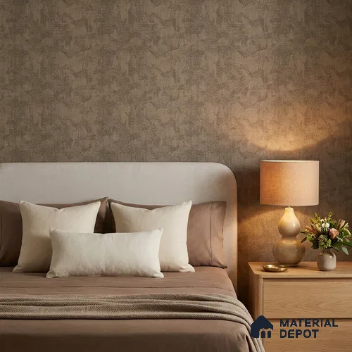 74065-5 | Dark Brown Subtle Texture Patterned Wallpaper - 5 Meter x 42 Inches, 57 Sq. Ft. (Min. 15% Wastage)