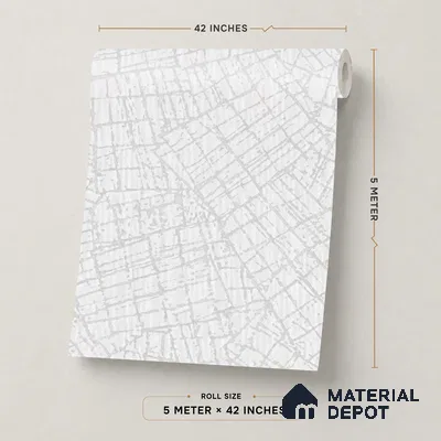 74058-1 | Grey Fine Web Crackle Patterned Wallpaper - 5 Meter x 42 Inches, 57 Sq. Ft. (Min. 15% Wastage)