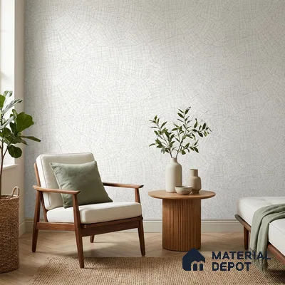 74058-1 | Grey Fine Web Crackle Patterned Wallpaper - 5 Meter x 42 Inches, 57 Sq. Ft. (Min. 15% Wastage)