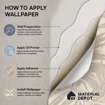 74060-2 | Pearl Beige Leaf Cluster Floral Wallpaper - 5 Meter x 42 Inches, 57 Sq. Ft. (Min. 15% Wastage)