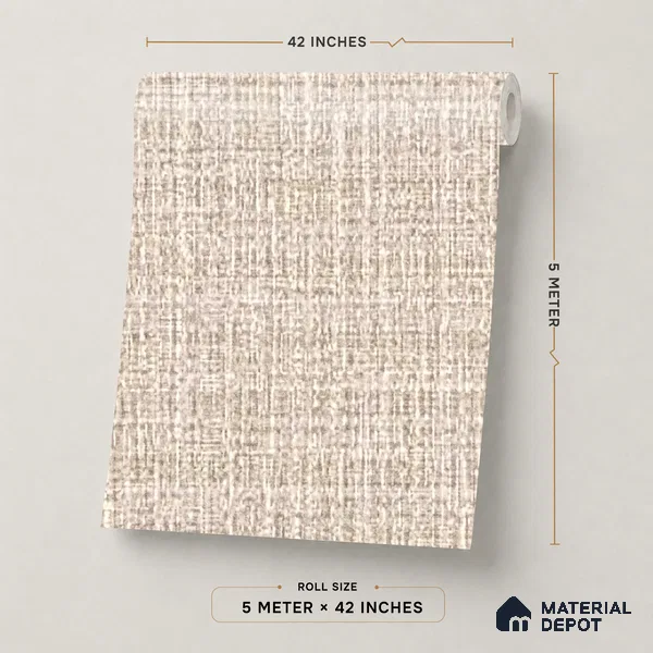 74059-2 | 5 Meter x 42 Inches Fabric Look Wallpaper - 57 Sq. Ft.  | Minimum 10% wastage during installation