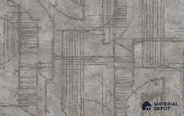 74062-5 | Grey & Gold Block Line Grid Patterned Wallpaper - 5 Meter x 42 Inches, 57 Sq. Ft. (Min. 15% Wastage)