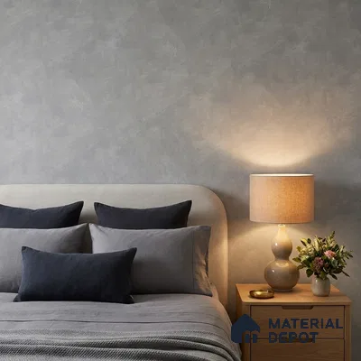 74061-1 | Grey Smooth Concrete Textured Wallpaper - 5 Meter x 42 Inches, 57 Sq. Ft. (Min. 15% Wastage)