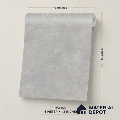 74061-1 | Grey Smooth Concrete Textured Wallpaper - 5 Meter x 42 Inches, 57 Sq. Ft. (Min. 15% Wastage)