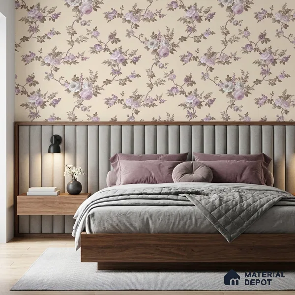 74054-2 | 5 Meter x 42 Inches Florals Look Wallpaper - 57 Sq. Ft. | Minimum 15% wastage during installation