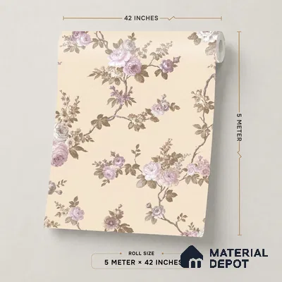 74054-2 | 5 Meter x 42 Inches Florals Look Wallpaper - 57 Sq. Ft.  | Minimum 15% wastage during installation