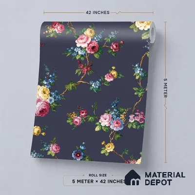 74054-4 | 5 Meter x 42 Inches Florals Look Wallpaper - 57 Sq. Ft.  | Minimum 15% wastage during installation