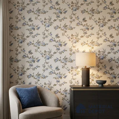 74054-1 | 5 Meter x 42 Inches Florals Look Wallpaper - 57 Sq. Ft.  | Minimum 15% wastage during installation