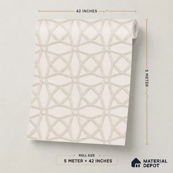 74057-1 | 5 Meter x 42 Inches Patterned Look Wallpaper - 57 Sq. Ft. | Minimum 15% wastage during installation