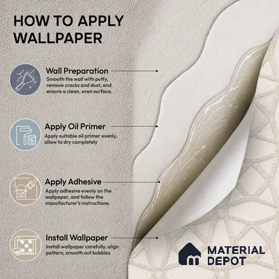 74057-1 | 5 Meter x 42 Inches Patterned Look Wallpaper - 57 Sq. Ft.  | Minimum 15% wastage during installation