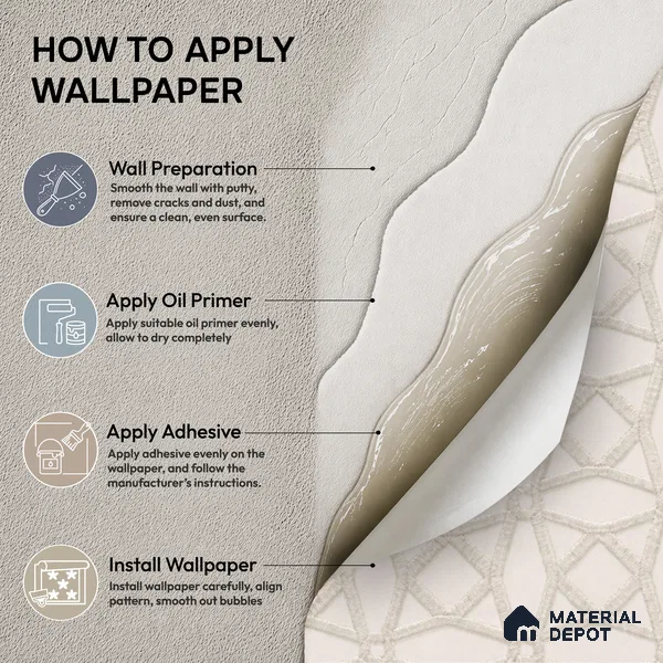 74057-1 | 5 Meter x 42 Inches Patterned Look Wallpaper - 57 Sq. Ft. | Minimum 15% wastage during installation