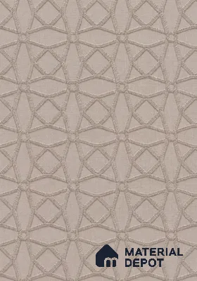74057-3 | Warm Taupe Circle Trellis Patterned Wallpaper - 5 Meter x 42 Inches, 57 Sq. Ft. (Min. 15% Wastage)