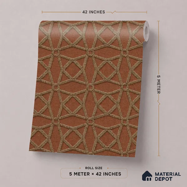 74057-4 | 5 Meter x 42 Inches Patterned Look Wallpaper - 57 Sq. Ft. | Minimum 15% wastage during installation