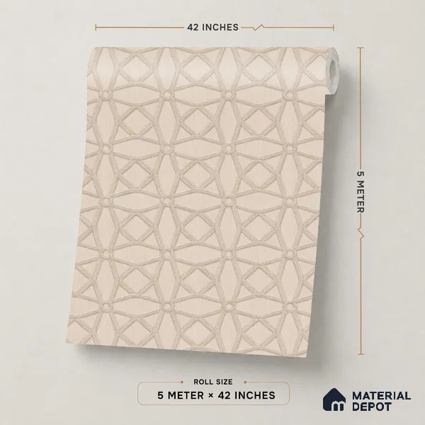 74057-2 | 5 Meter x 42 Inches Patterned Look Wallpaper - 57 Sq. Ft. | Minimum 15% wastage during installation