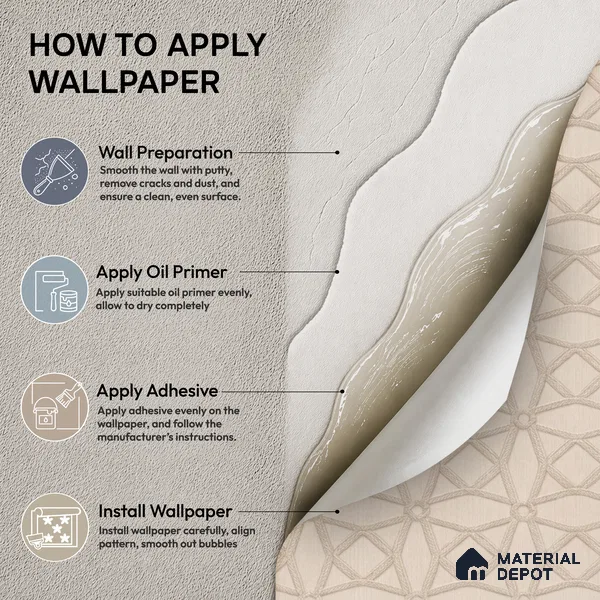 74057-2 | 5 Meter x 42 Inches Patterned Look Wallpaper - 57 Sq. Ft. | Minimum 15% wastage during installation