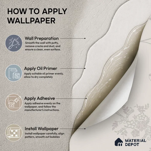 74056-1 | Pearl Grey Rose Trail Floral Wallpaper - 5 Meter x 42 Inches, 57 Sq. Ft. (Min. 15% Wastage)