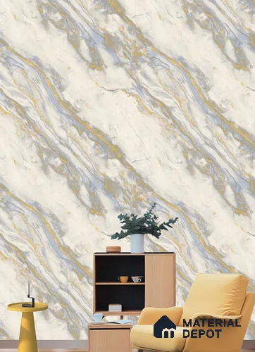 571402 | 9.5 Meter x 21 Inches Marble Look Wallpaper - 55 Sq. Ft.  | Minimum 10% wastage during installation