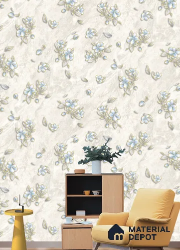 12081 | 9.5 Meter x 21 Inches Florals Look Wallpaper - 55 Sq. Ft.  | Minimum 15% wastage during installation