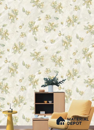 12082 | 9.5 Meter x 21 Inches Florals Look Wallpaper - 55 Sq. Ft.  | Minimum 15% wastage during installation