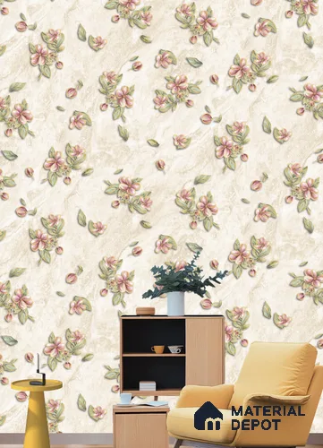 12084 | 9.5 Meter x 21 Inches Florals Look Wallpaper - 55 Sq. Ft.  | Minimum 15% wastage during installation