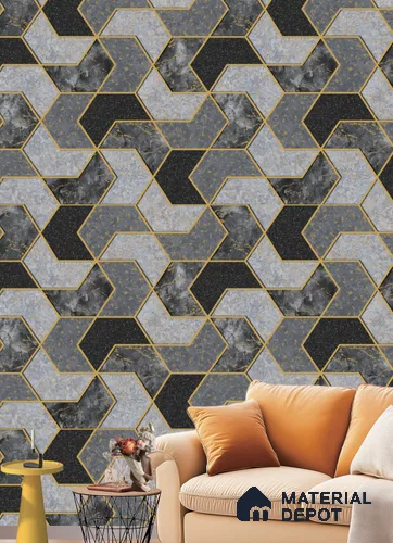 571306 | 9.5 Meter x 21 Inches Patterned Look Wallpaper - 55 Sq. Ft.  | Minimum 15% wastage during installation