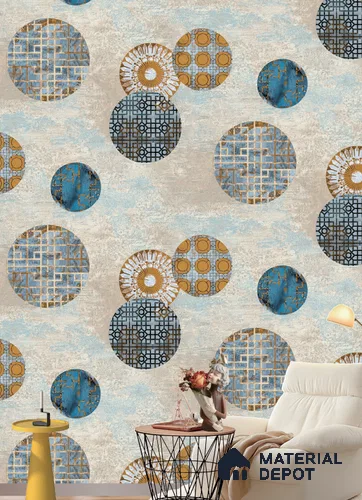 18076 | 9.5 Meter x 21 Inches Patterned Look Wallpaper - 55 Sq. Ft.  | Minimum 15% wastage during installation
