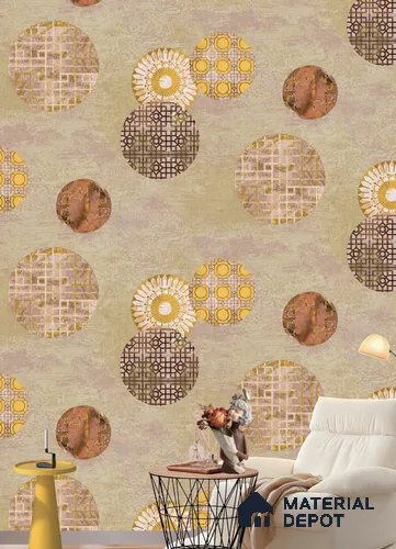 18074 | 9.5 Meter x 21 Inches Patterned Look Wallpaper - 55 Sq. Ft.  | Minimum 15% wastage during installation