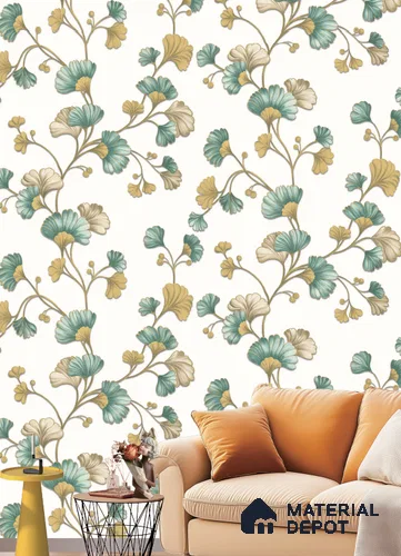 591002 | 9.5 Meter x 21 Inches Florals Look Wallpaper - 55 Sq. Ft. | Minimum 15% wastage during installation