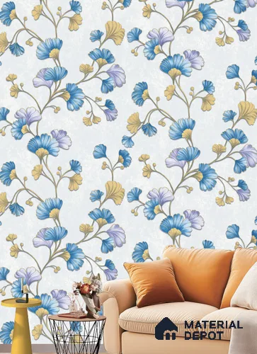 591001 | 9.5 Meter x 21 Inches Florals Look Wallpaper - 55 Sq. Ft.  | Minimum 15% wastage during installation