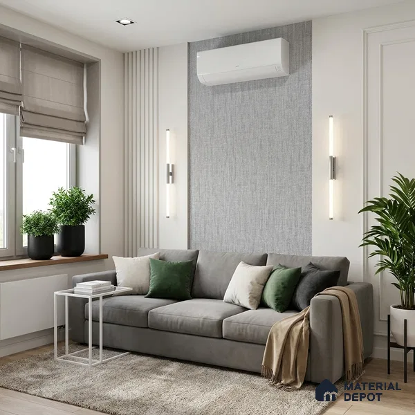 12124 | 5 Meter x 42 Inches Fabric Look Wallpaper - 57.41 Sq. Ft. | Minimum 10% wastage during installation