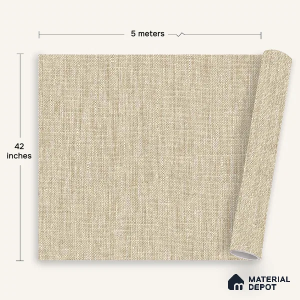 12129 | 5 Meter x 42 Inches Fabric Look Wallpaper - 57.41 Sq. Ft. | Minimum 10% wastage during installation