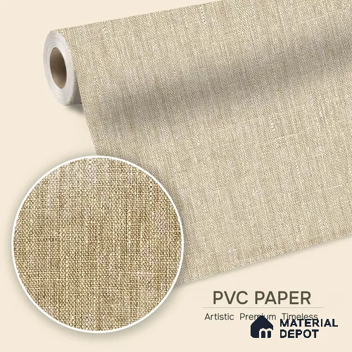 12129 | 5 Meter x 42 Inches Fabric Look Wallpaper - 57.41 Sq. Ft. | Minimum 10% wastage during installation