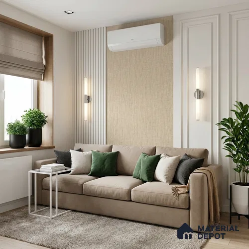 12129 | 5 Meter x 42 Inches Fabric Look Wallpaper - 57.41 Sq. Ft. | Minimum 10% wastage during installation