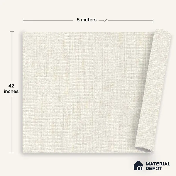12126 | 5 Meter x 42 Inches Fabric Look Wallpaper - 57.41 Sq. Ft. | Minimum 10% wastage during installation