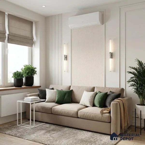 12127 | 5 Meter x 42 Inches Fabric Look Wallpaper - 57.41 Sq. Ft. | Minimum 10% wastage during installation