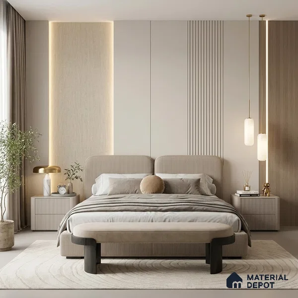 12128 | 5 Meter x 42 Inches Fabric Look Wallpaper - 57.41 Sq. Ft. | Minimum 10% wastage during installation