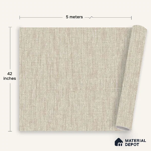 12128 | 5 Meter x 42 Inches Fabric Look Wallpaper - 57.41 Sq. Ft. | Minimum 10% wastage during installation