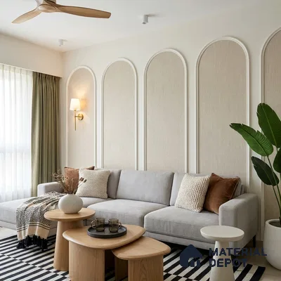 12128 | 5 Meter x 42 Inches Fabric Look Wallpaper - 57.41 Sq. Ft. | Minimum 10% wastage during installation