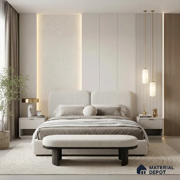 12136 | 5 Meter x 42 Inches Fabric Look Wallpaper - 57.41 Sq. Ft. | Minimum 10% wastage during installation