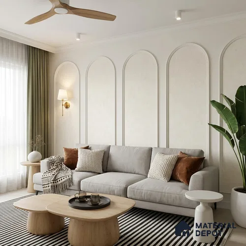 12136 | 5 Meter x 42 Inches Fabric Look Wallpaper - 57.41 Sq. Ft. | Minimum 10% wastage during installation