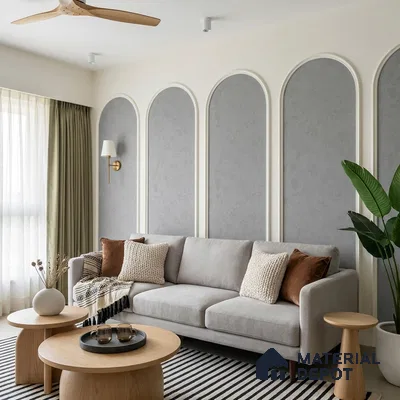12141 | 5 Meter x 42 Inches Fabric Look Wallpaper - 57.41 Sq. Ft. | Minimum 10% wastage during installation