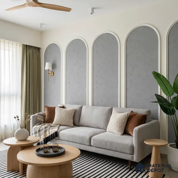 12141 | 5 Meter x 42 Inches Fabric Look Wallpaper - 57.41 Sq. Ft. | Minimum 10% wastage during installation