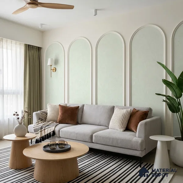 12138 | 5 Meter x 42 Inches Fabric Look Wallpaper - 57.41 Sq. Ft. | Minimum 10% wastage during installation