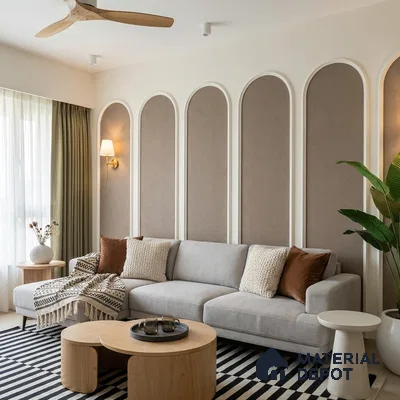 12142 | 5 Meter x 42 Inches Fabric Look Wallpaper - 57.41 Sq. Ft. | Minimum 10% wastage during installation