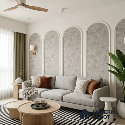 12132 | 5 Meter x 42 Inches Fabric Look Wallpaper - 57.41 Sq. Ft. | Minimum 10% wastage during installation