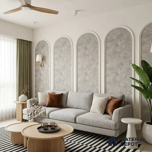 12132 | 5 Meter x 42 Inches Fabric Look Wallpaper - 57.41 Sq. Ft. | Minimum 10% wastage during installation
