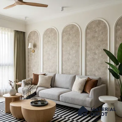 12133 | 5 Meter x 42 Inches Fabric Look Wallpaper - 57.41 Sq. Ft. | Minimum 10% wastage during installation