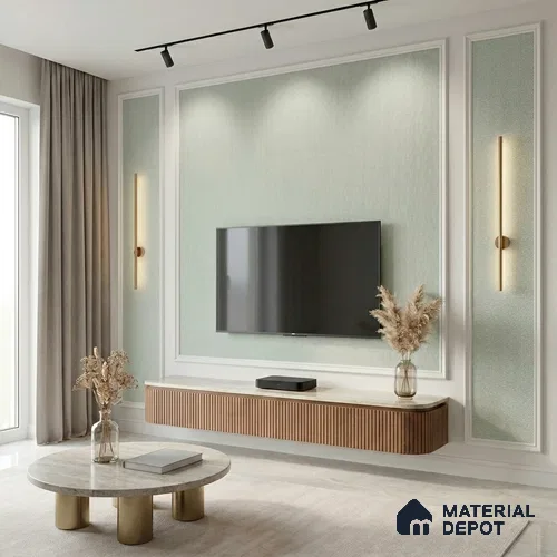 12109 | 5 Meter x 42 Inches Fabric Look Wallpaper - 57.41 Sq. Ft. | Minimum 10% wastage during installation