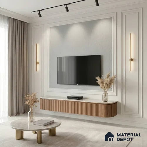 12107 | 5 Meter x 42 Inches Fabric Look Wallpaper - 57.41 Sq. Ft. | Minimum 10% wastage during installation